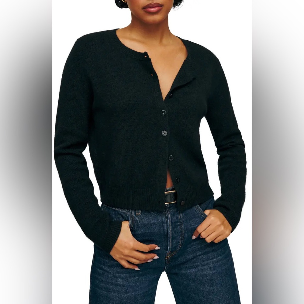 Reformation Clara cashmere crew cardigan